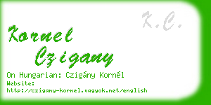 kornel czigany business card