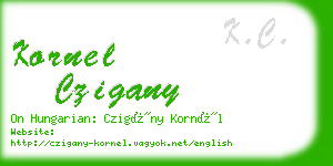 kornel czigany business card